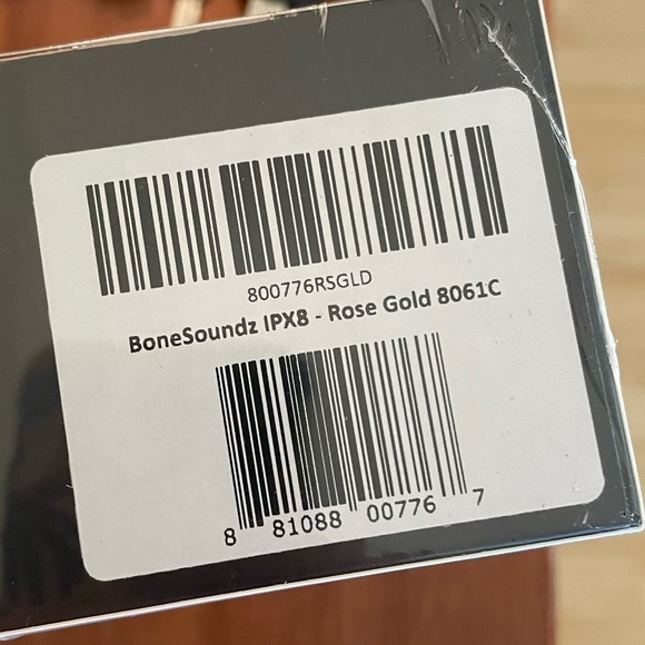 Bonesoundz Pro Bone Conduction Headphones Rose Gold NWT - Picture 2 of 3